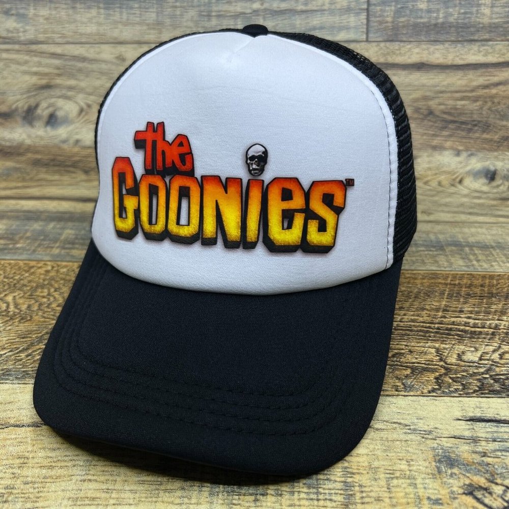 The Goonies Mens Trucker Hat Black Snapback Fratelli's 1980s Cult Classic Cap